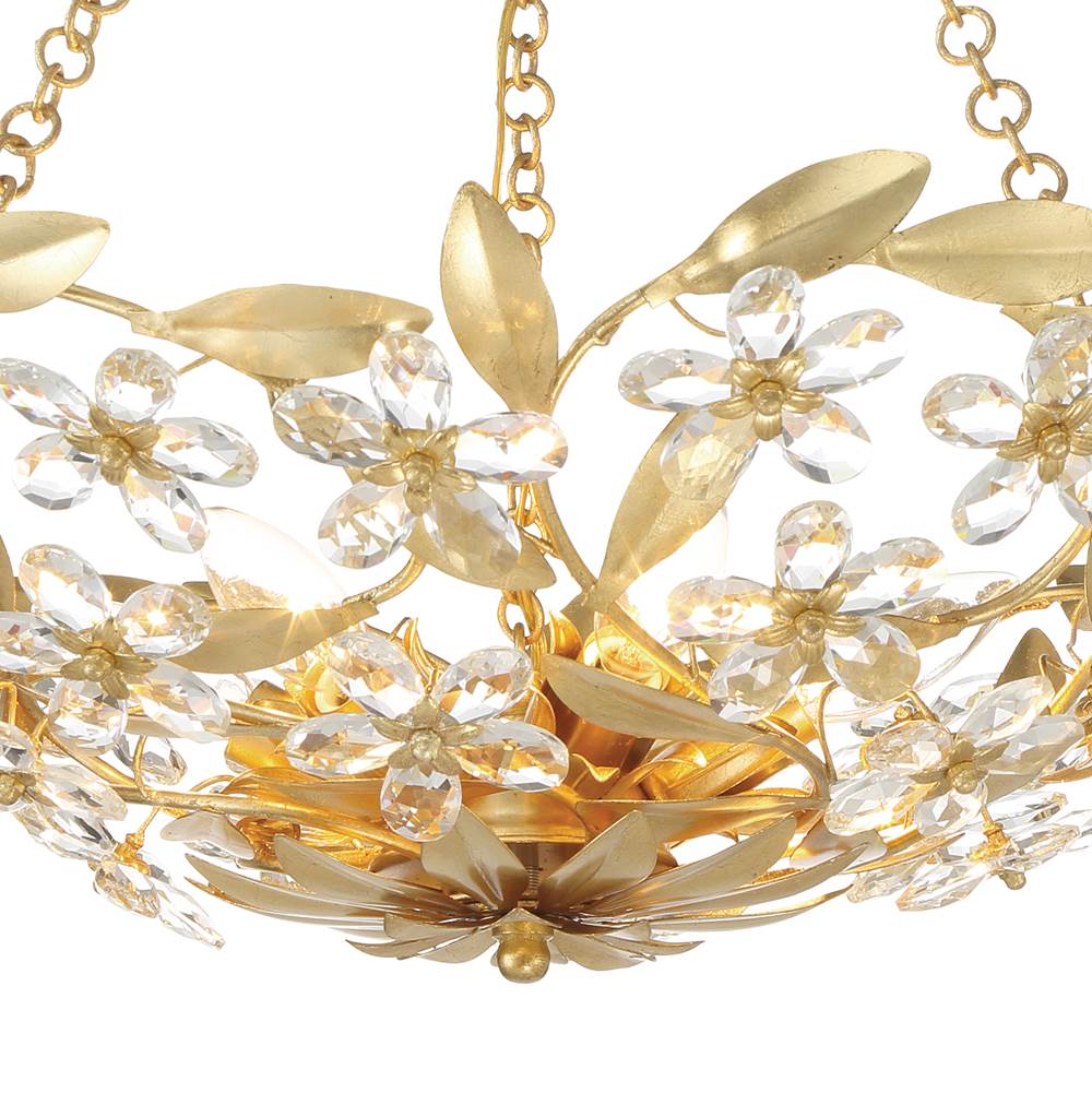 Crystorama MSL-306-GA_CEILING Antique Gold Marselle 6 Light Antique Gold Semi Flush Mount Image 2
