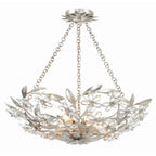 Crystorama Marselle 6 Light Antique Gold Semi Flush Mount