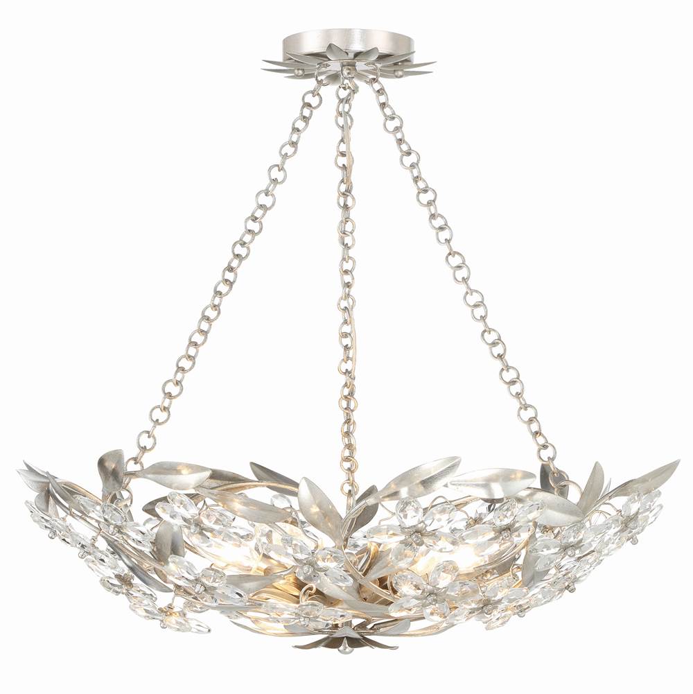 Crystorama MSL-306-SA_CEILING Antique Silver Marselle 6 Light Antique Silver Semi Flush Mount Image 2
