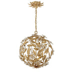 Crystorama Marselle 4 Light Antique Gold Mini Pendant