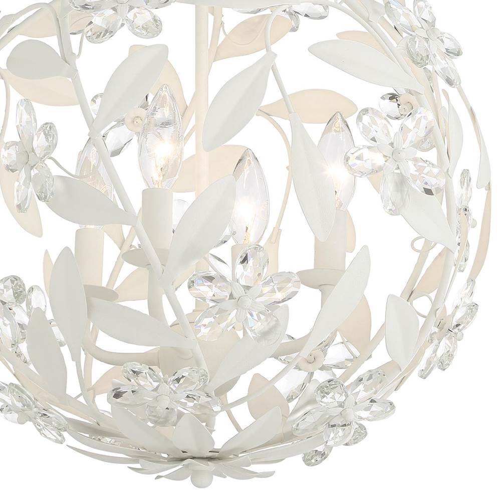 Crystorama MSL-314-MT Matte White Marselle 4 Light Matte White Mini Pendant Image 3