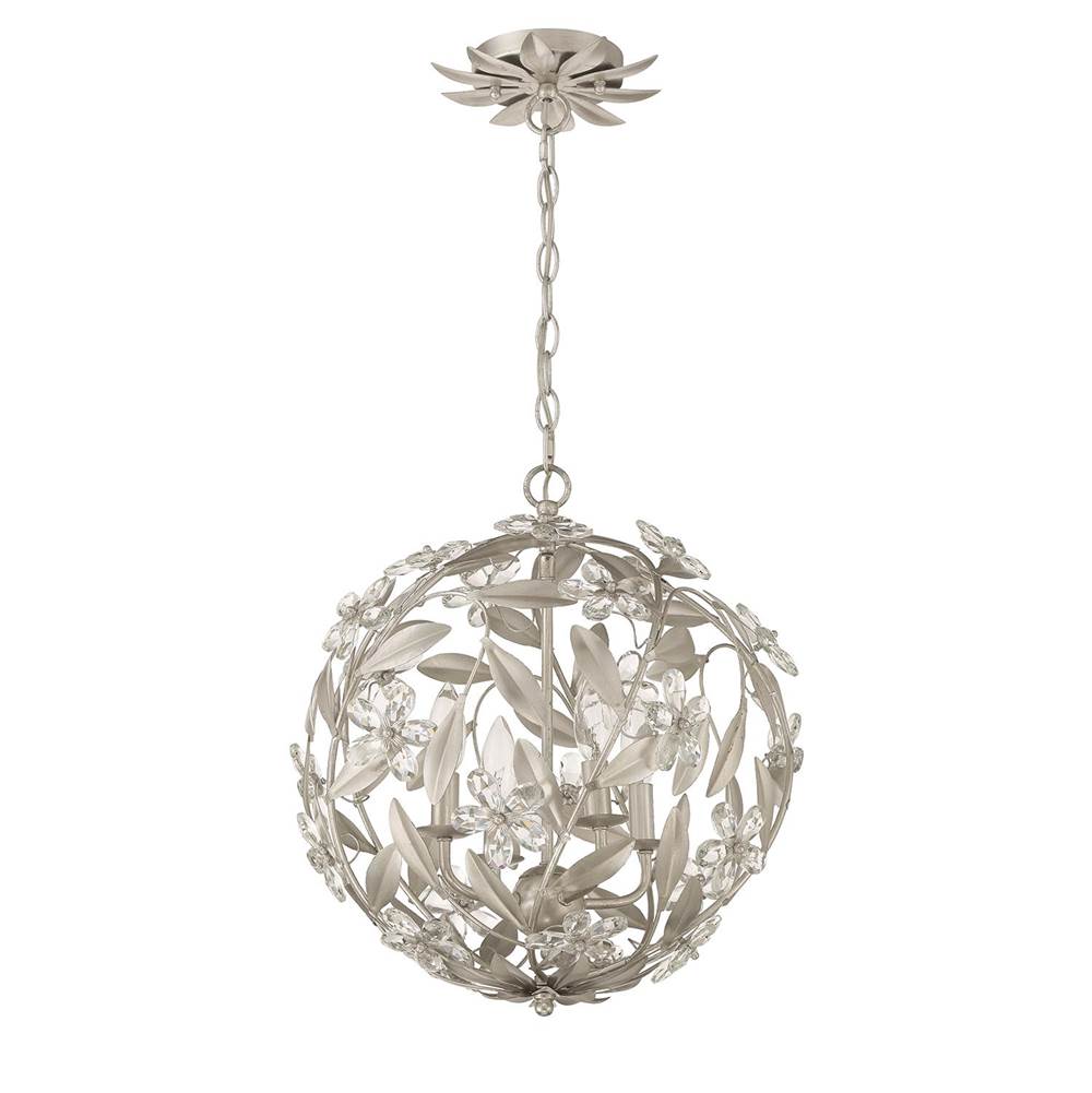 Crystorama Marselle 4 Light Antique Gold Mini Pendant
