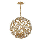 Crystorama Marselle 6 Light Antique Gold Pendant