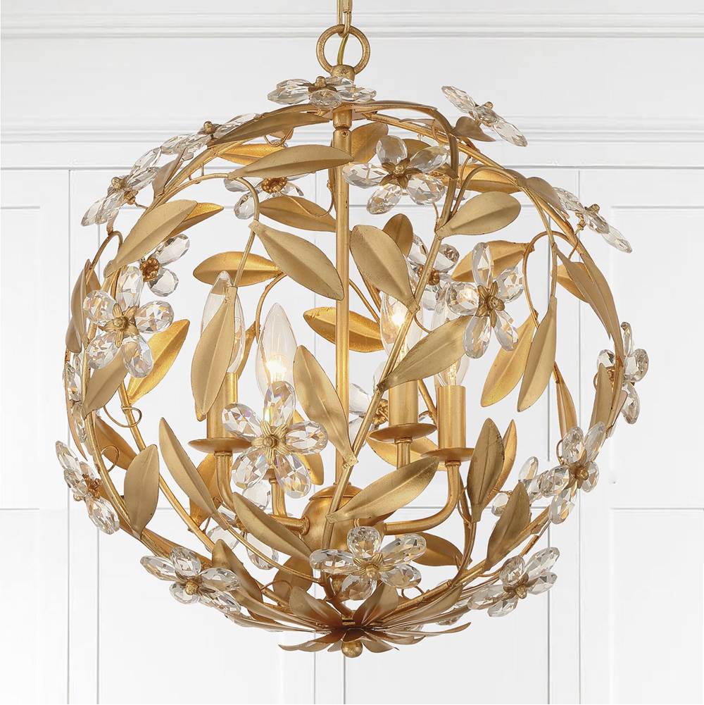 Crystorama MSL-316-GA Antique Gold Marselle 6 Light Antique Gold Pendant Image 2