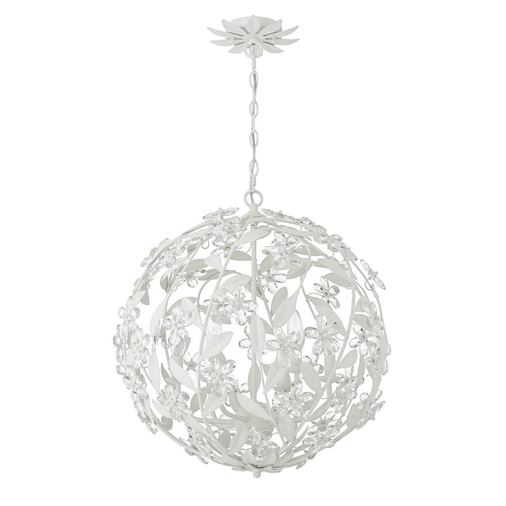 Crystorama Marselle 6 Light Antique Gold Pendant