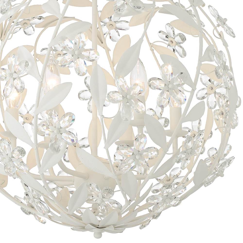 Crystorama MSL-316-MT Matte White Marselle 6 Light Matte White Pendant Image 3