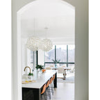 Crystorama MSL-316-MT Matte White Marselle 6 Light Matte White Pendant Image 2