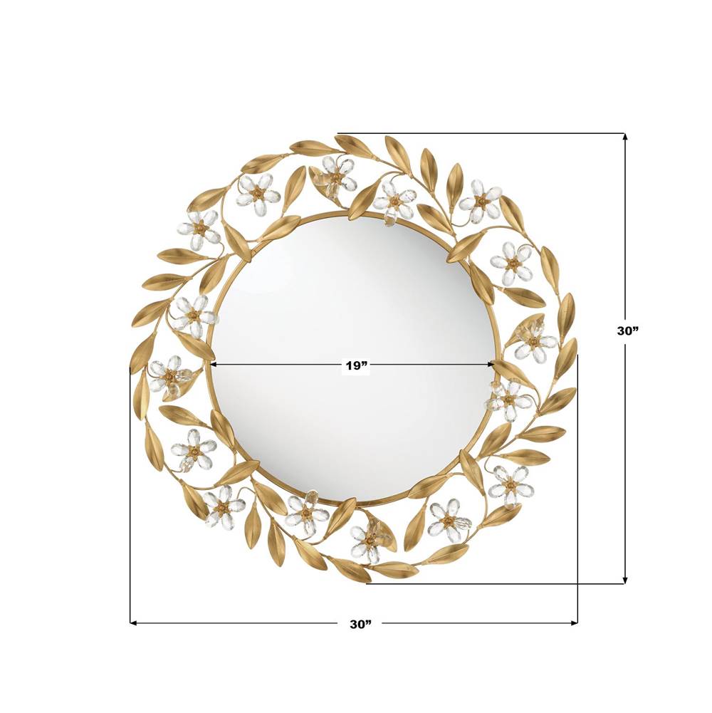 Crystorama MSL-M030-GA Antique Gold Marselle 30'' Antique Gold Mirror Image 2