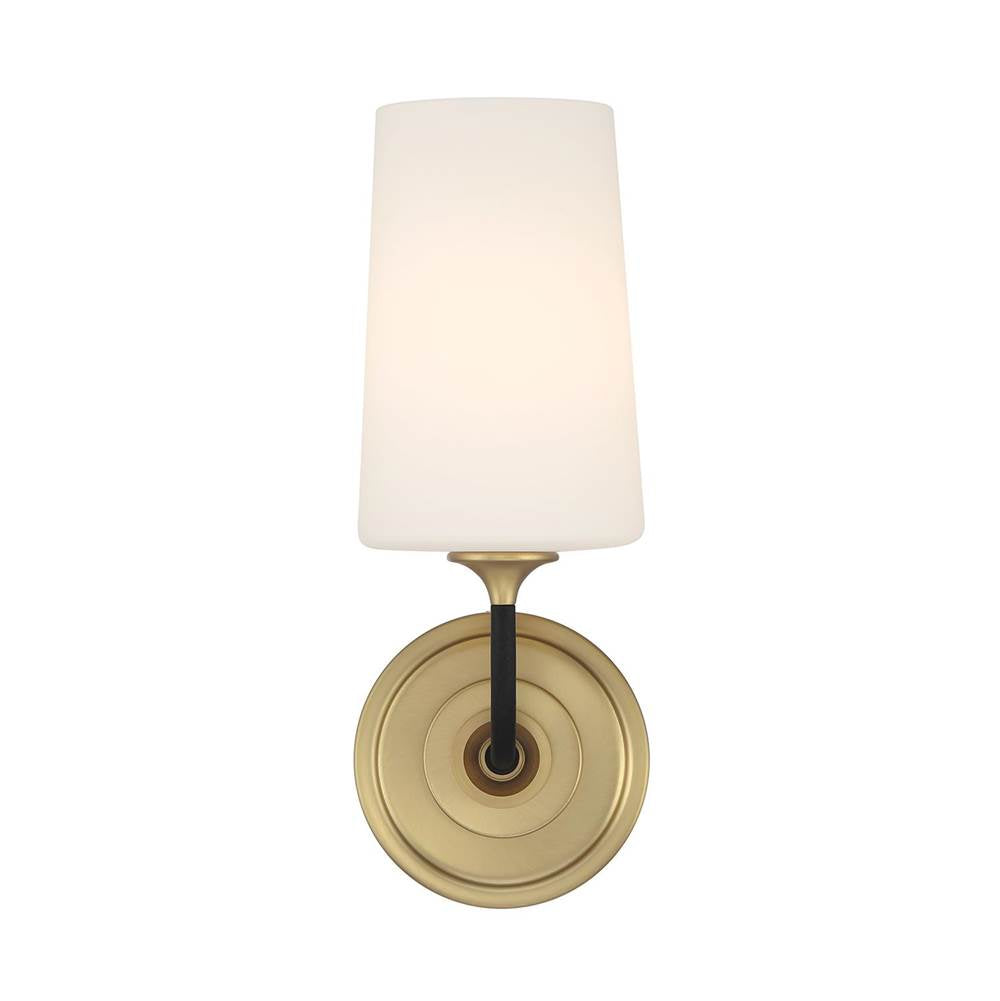 Crystorama NIL-70011-BF-MG Black Forged,Modern Gold Niles 1 Light Black Forged Plus Modern Gold Sconce Image 5