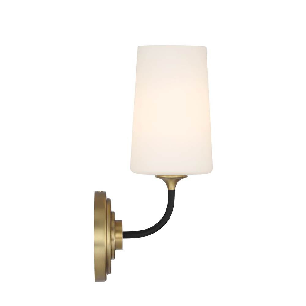 Crystorama NIL-70011-BF-MG Black Forged,Modern Gold Niles 1 Light Black Forged Plus Modern Gold Sconce Image 4