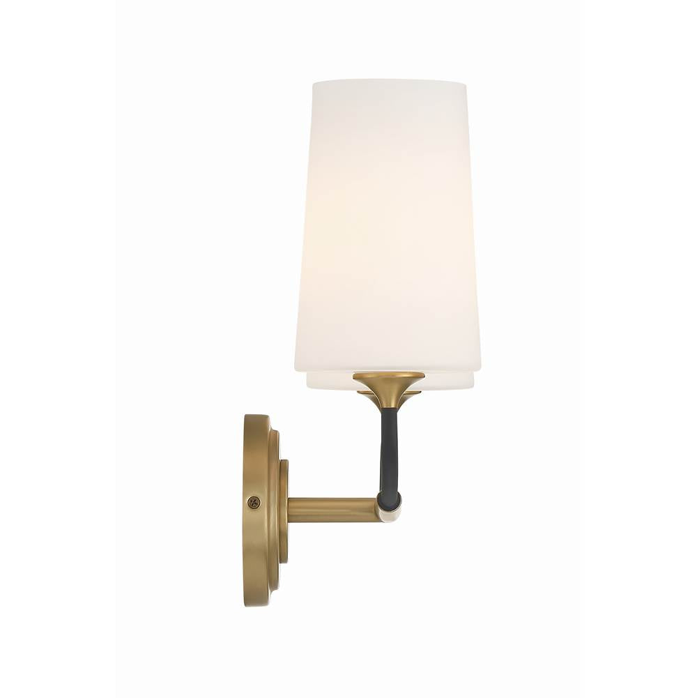 Crystorama NIL-70012-BF-MG Black Forged,Modern Gold Niles 2 Light Black Forged  Plus  Modern Gold Wall Mount Image 4