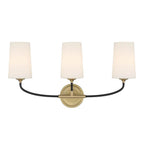 Crystorama NIL-70013-BF-MG Black Forged,Modern Gold Niles 3 Light Black Forged Plus Modern Gold Bathroom Vanity Image 1