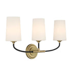 Crystorama NIL-70013-BF-MG Black Forged,Modern Gold Niles 3 Light Black Forged Plus Modern Gold Bathroom Vanity Image 5