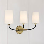 Crystorama NIL-70013-BF-MG Black Forged,Modern Gold Niles 3 Light Black Forged Plus Modern Gold Bathroom Vanity Image 2
