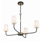 Crystorama NIL-70015-BF-MG Black Forged,Modern Gold Niles 4 Light Black Forged  Plus  Modern Gold Chandelier Image 5