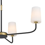 Crystorama NIL-70015-BF-MG Black Forged,Modern Gold Niles 4 Light Black Forged  Plus  Modern Gold Chandelier Image 4