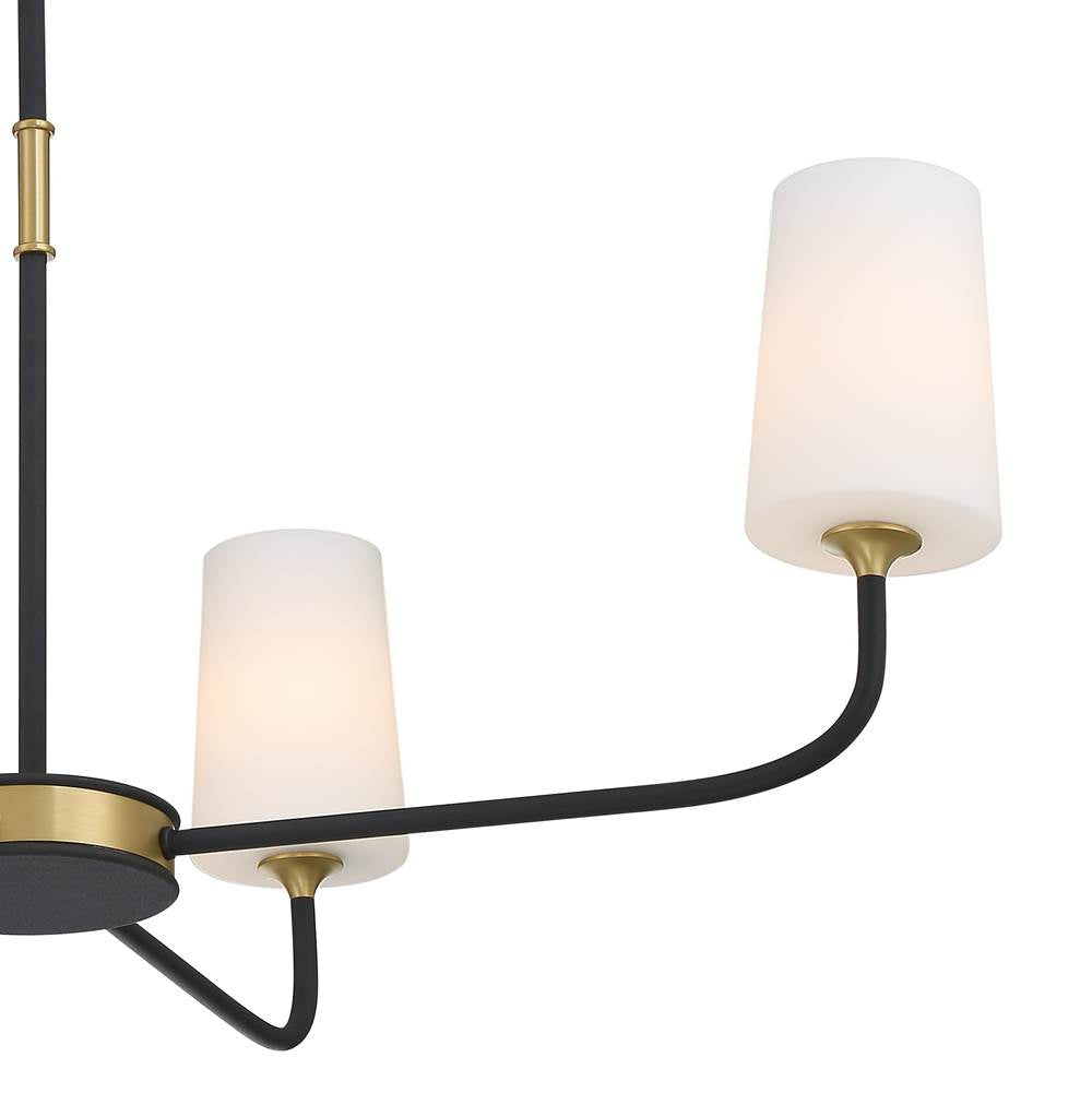 Crystorama NIL-70015-BF-MG Black Forged,Modern Gold Niles 4 Light Black Forged  Plus  Modern Gold Chandelier Image 4