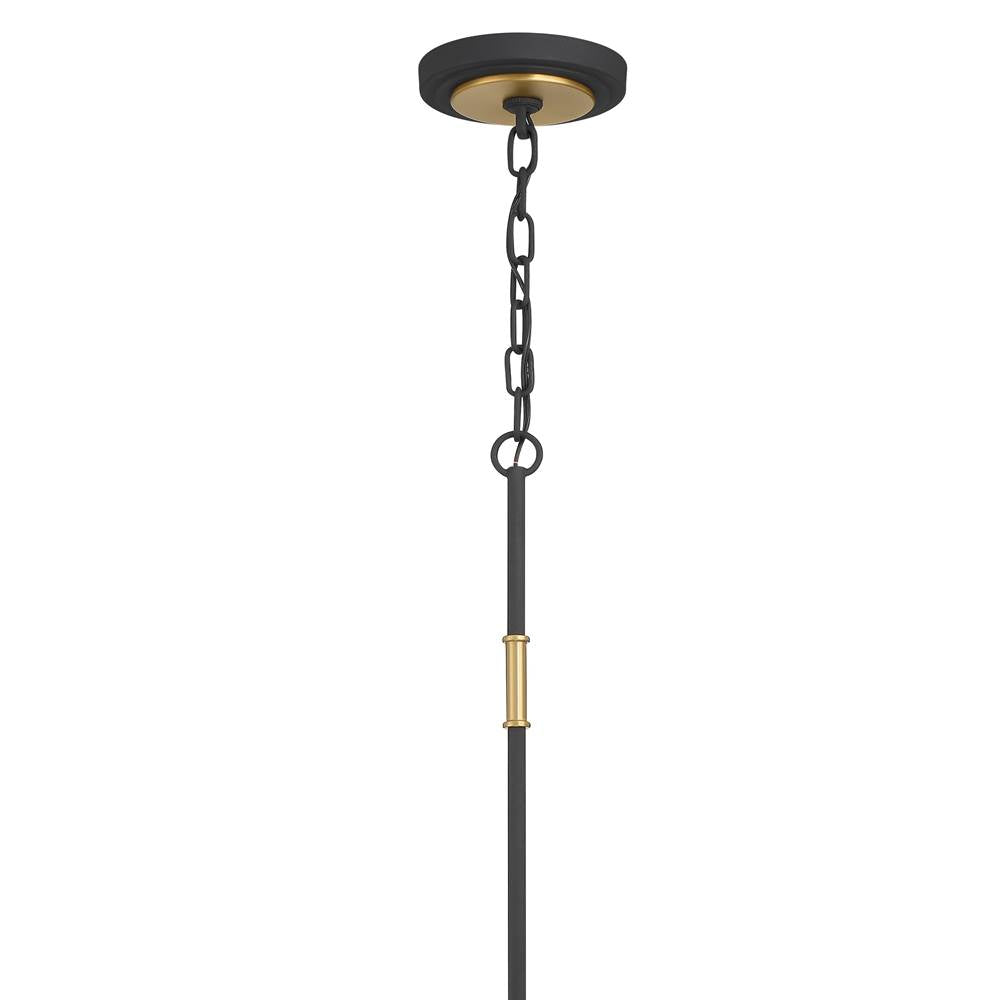 Crystorama NIL-70015-BF-MG Black Forged,Modern Gold Niles 4 Light Black Forged  Plus  Modern Gold Chandelier Image 3