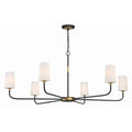 Crystorama NIL-70016-BF-MG Black Forged,Modern Gold Niles 6 Light Black Forged  Plus  Modern Gold Chandelier Image 1
