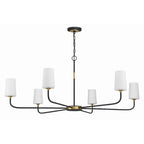 Crystorama Niles 6 Light Black Forged  Plus  Modern Gold Chandelier