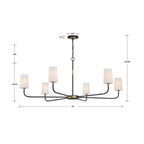 Crystorama NIL-70016-BF-MG Black Forged,Modern Gold Niles 6 Light Black Forged  Plus  Modern Gold Chandelier Image 2