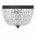 Crystorama NOL-312-BF-CL-MWP Black Forged Nola 2 Light Black Forged Ceiling Mount Image 1
