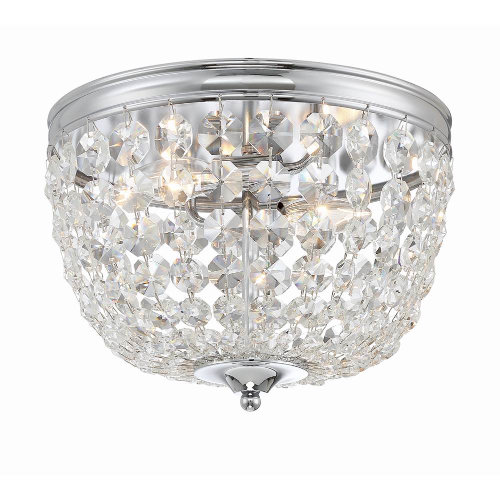 Crystorama Nola 2 Light Black Forged Ceiling Mount