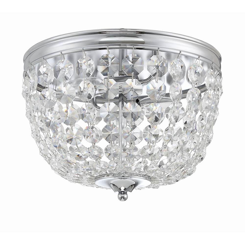 Crystorama NOL-312-CH-CL-MWP Polished Chrome Nola 2 Light Polished Chrome Ceiling Mount Image 5