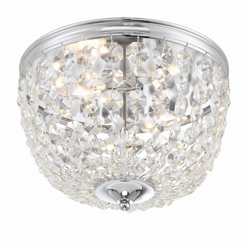 Crystorama NOL-312-CH-CL-MWP Polished Chrome Nola 2 Light Polished Chrome Ceiling Mount Image 4