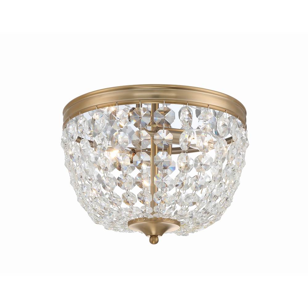 Crystorama Nola 2 Light Black Forged Ceiling Mount