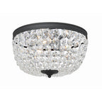Crystorama Nola 3 Light Black Forged Ceiling Mount