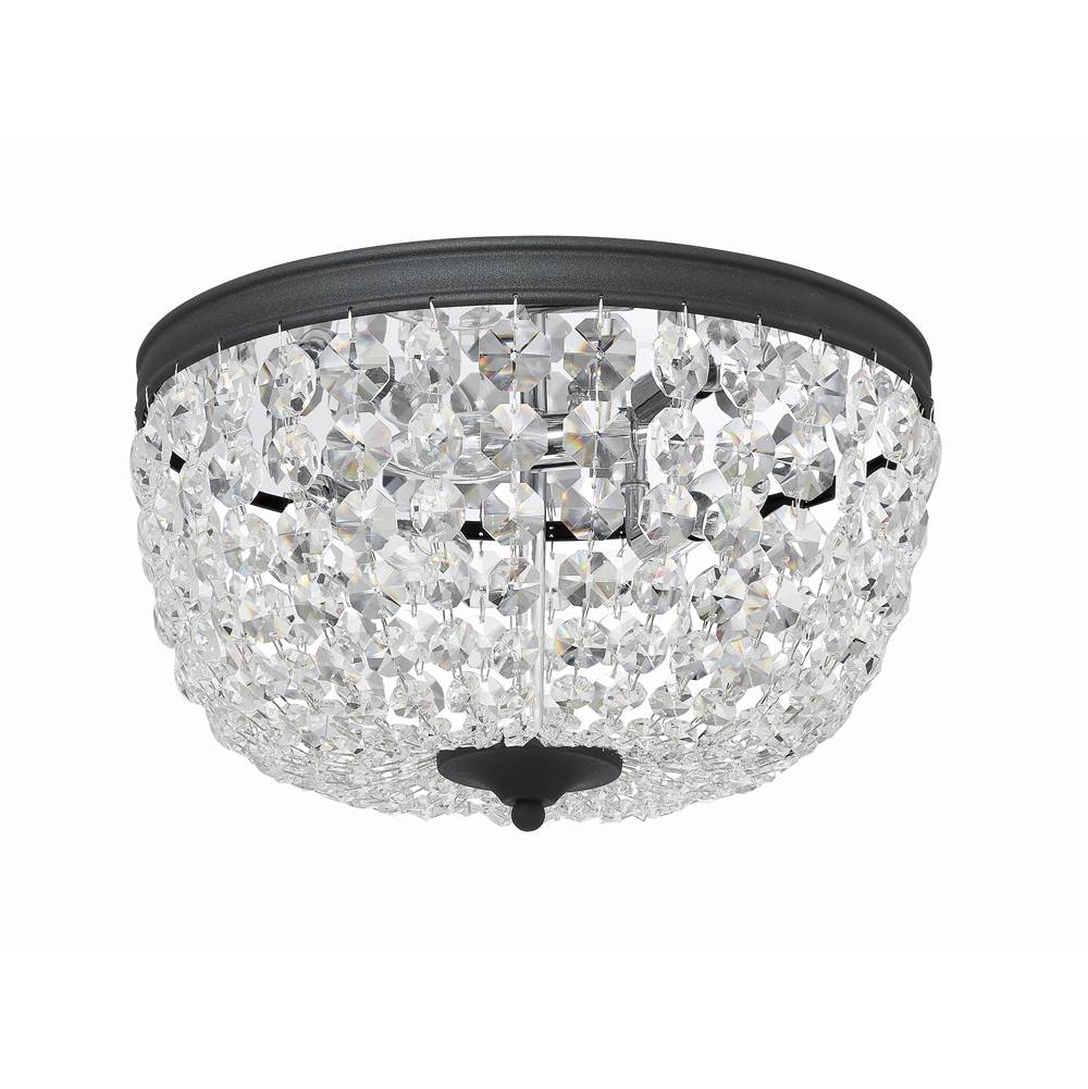 Crystorama NOL-314-BF-CL-MWP Black Forged Nola 3 Light Black Forged Ceiling Mount Image 6