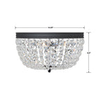 Crystorama NOL-314-BF-CL-MWP Black Forged Nola 3 Light Black Forged Ceiling Mount Image 2