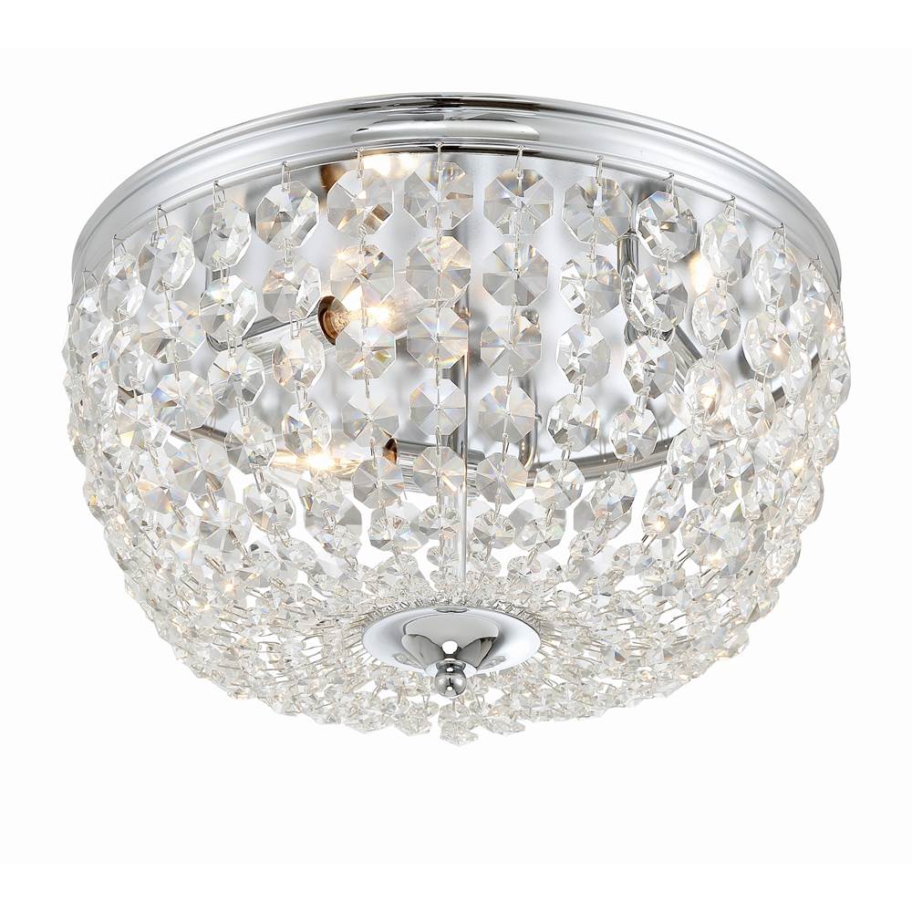 Crystorama NOL-314-CH-CL-MWP Polished Chrome Nola 3 Light Polished Chrome Ceiling Mount Image 4