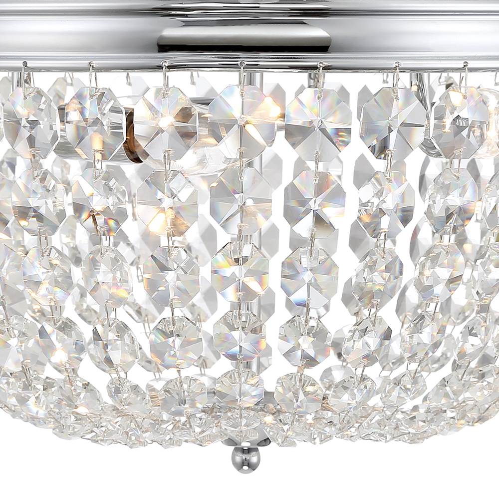 Crystorama NOL-314-CH-CL-MWP Polished Chrome Nola 3 Light Polished Chrome Ceiling Mount Image 3
