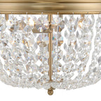 Crystorama Nola 3 Light Black Forged Ceiling Mount