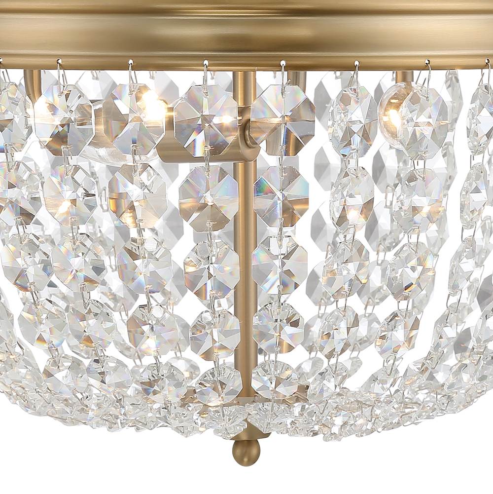 Crystorama Nola 3 Light Black Forged Ceiling Mount
