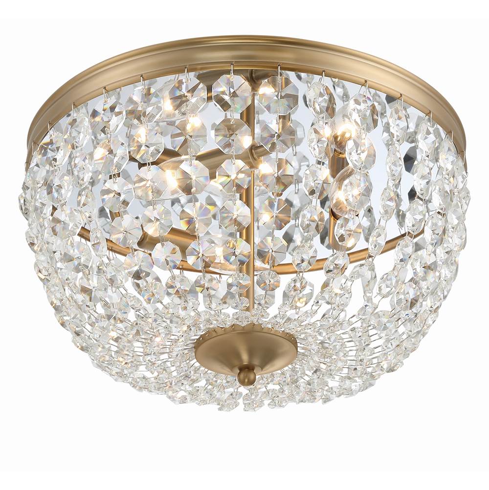 Crystorama NOL-314-VG-CL-MWP Vibrant Gold Nola 3 Light Vibrant Gold Ceiling Mount Image 5