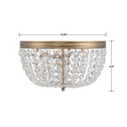Crystorama NOL-314-VG-CL-MWP Vibrant Gold Nola 3 Light Vibrant Gold Ceiling Mount Image 2