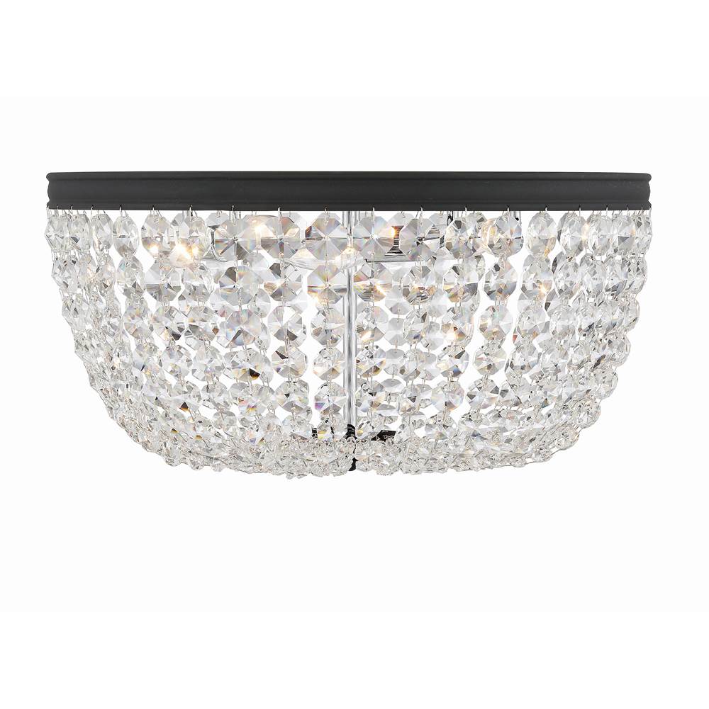 Crystorama NOL-320-BF-CL-MWP Black Forged Nola 5 Light Black Forged Ceiling Mount Image 1
