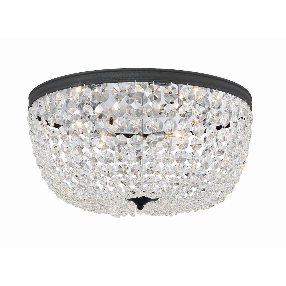 Crystorama Nola 5 Light Black Forged Ceiling Mount
