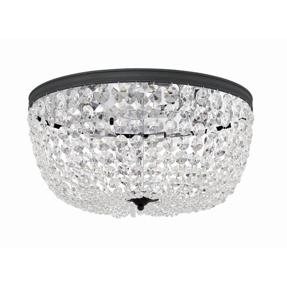 Crystorama NOL-320-BF-CL-MWP Black Forged Nola 5 Light Black Forged Ceiling Mount Image 5