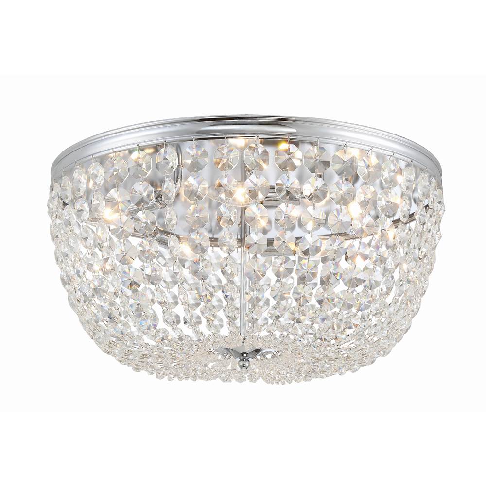 Crystorama Nola 5 Light Black Forged Ceiling Mount