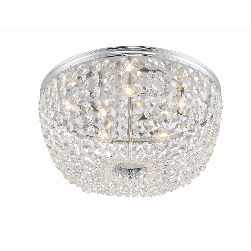 Crystorama NOL-320-CH-CL-MWP Polished Chrome Nola 5 Light Polished Chrome Ceiling Mount Image 4