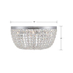 Crystorama NOL-320-CH-CL-MWP Polished Chrome Nola 5 Light Polished Chrome Ceiling Mount Image 2