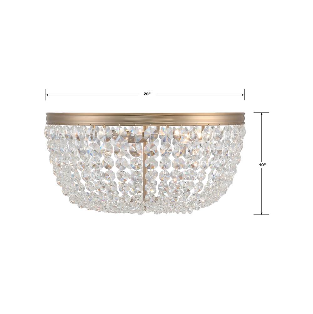 Crystorama NOL-320-VG-CL-MWP Vibrant Gold Nola 5 Light Vibrant Gold Ceiling Mount Image 2