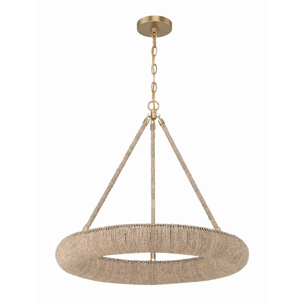 Crystorama OAK-7536-SG Soft Gold Oakley 6 Light Soft Gold Chandelier Image 1