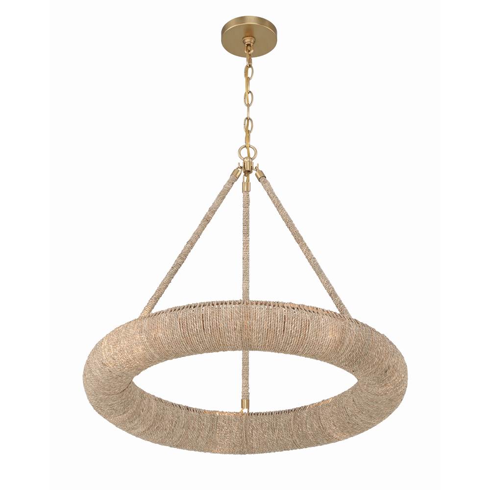 Crystorama OAK-7536-SG Soft Gold Oakley 6 Light Soft Gold Chandelier Image 4