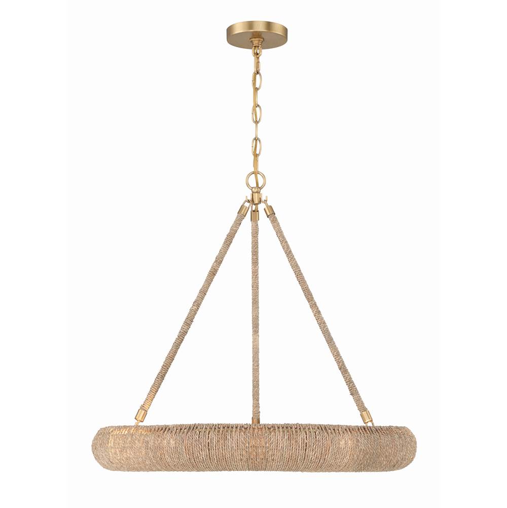 Crystorama OAK-7536-SG Soft Gold Oakley 6 Light Soft Gold Chandelier Image 2