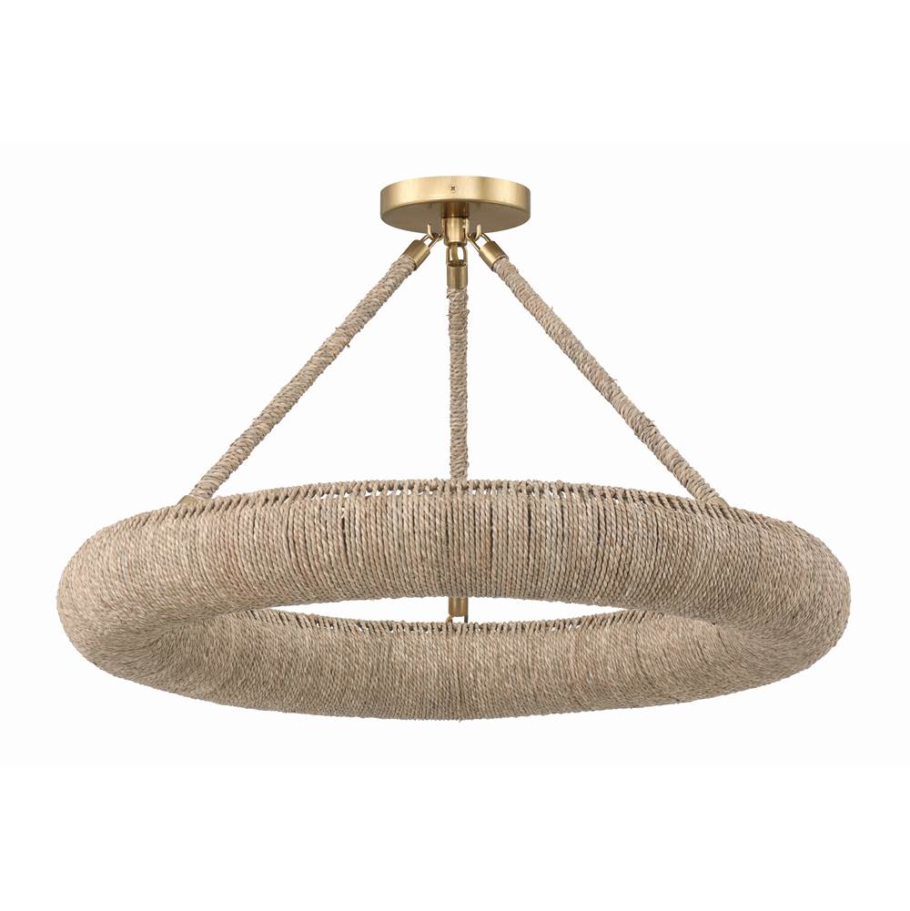Crystorama OAK-7536-SG_CEILING Soft Gold Oakley 6 Light Soft Gold Semi Flush Mount Image 1